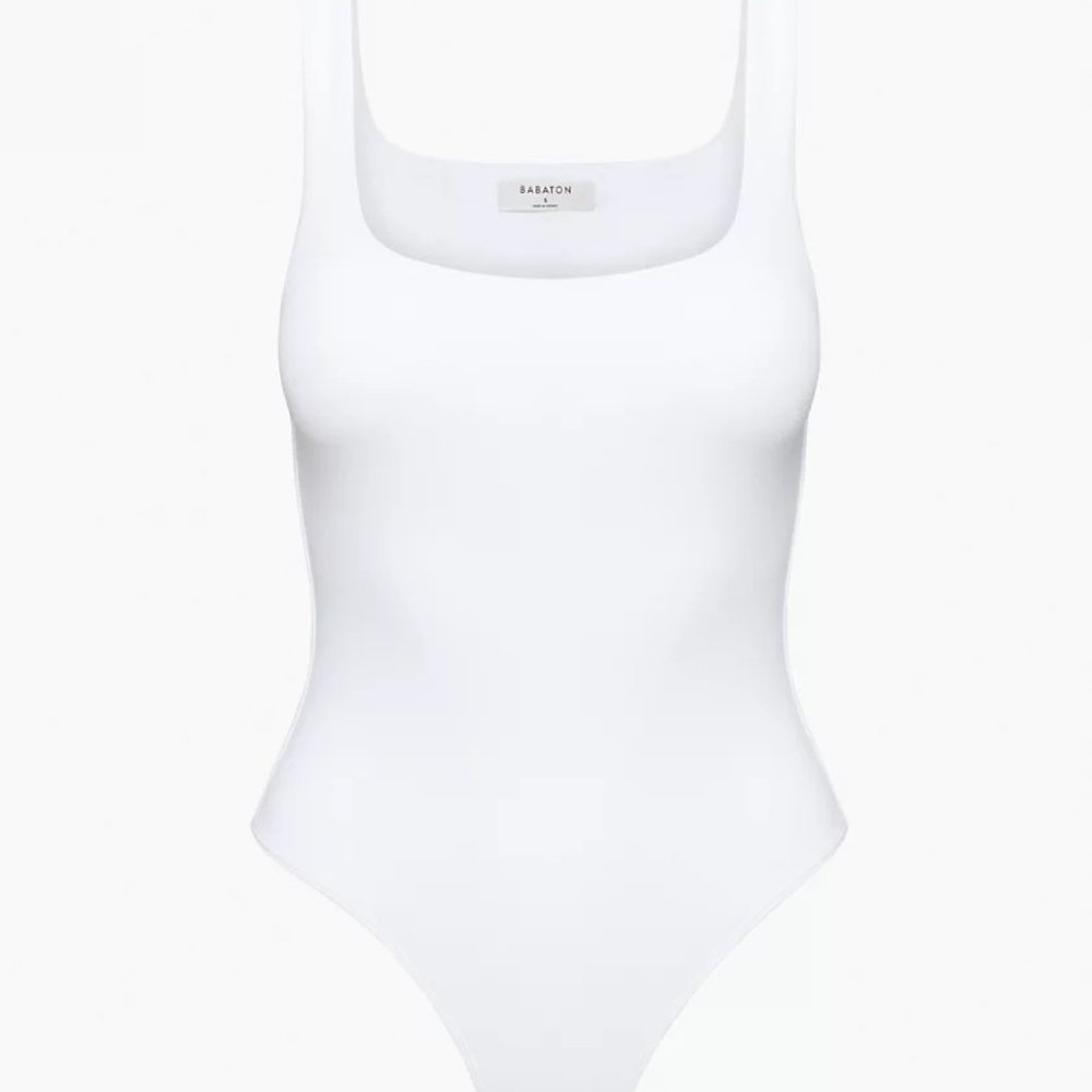 Babaton Contour Tank Bodysuit Square-neck | White | Never Worn | S